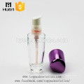 transparent organic skin care packaging cosmetic glass bottle with lotion pump